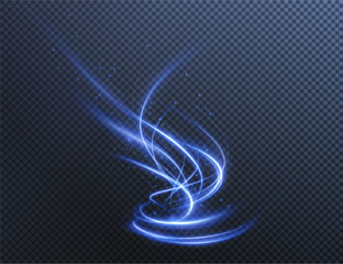 Light blue Twirl. Curve light png effect of neon line. Luminous blue circle. Light neon pedistal, podium, platform, table. Vector .