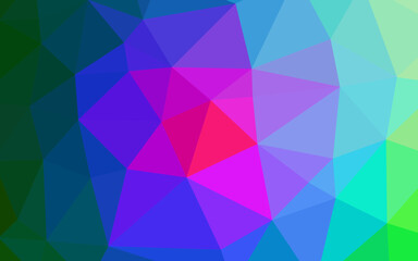 Obraz premium Dark Multicolor, Rainbow vector blurry hexagon template.