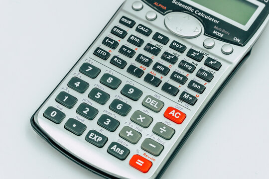 a scientific calculator on white background