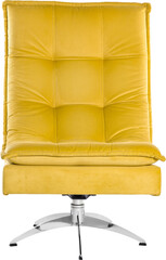 Color yellow Sofa Armchair isolated on white background