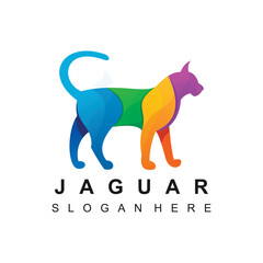 colorful vector jaguar animal