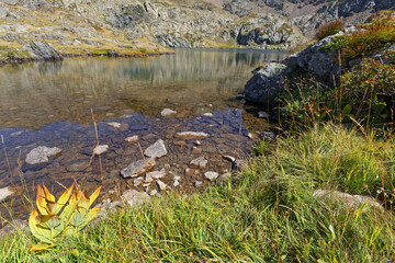 Lake David shorelines in Belledonne mouantin range