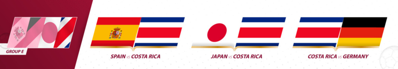 Costa Rica football team games in group E of International football tournament 2022.