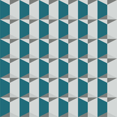 Seamless pattern with geometric hexagon and triangle shape neon blue and gray scale color abstract vector. color fill you change.