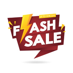 Flash sale banner design. Flash sale poster.