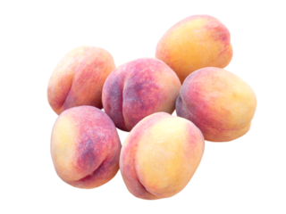 Ripe organic peaches isolated transparent png