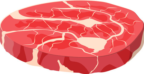 Slice of steak, fresh meat