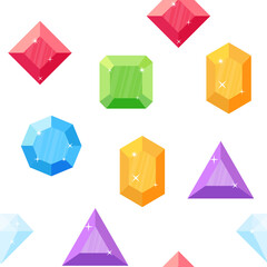 Diamonds in various shapes pattern.