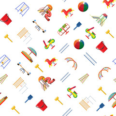 Kids playground kindergarten pattern.