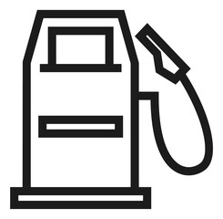 Gas station icon. Gasoline pump machine in linear style