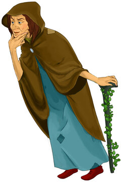 recommend clip art: cartoon character witch sorceress grandmother isolated illustration 