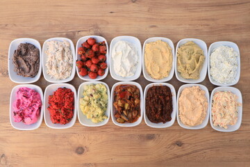 Meze or mezze is a selection of small dishes served as appetizers in much of West Asia, Middle...