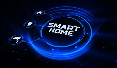 Fototapeta na wymiar Smart home IOT internet of things wireless control automation.