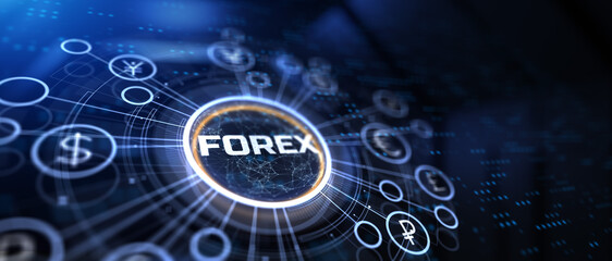 Fototapeta na wymiar Forex exchange stock trading business finance concept.