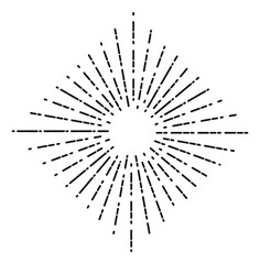 Obraz premium Star light sign. Retro emblem of sun rays