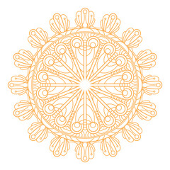 Round meditation pattern. Relaxation circle. Mandala ornament