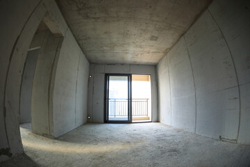 Fototapeta na wymiar Empty new house with sunshine in China