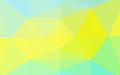 Obraz premium Light Green, Yellow vector shining triangular background.