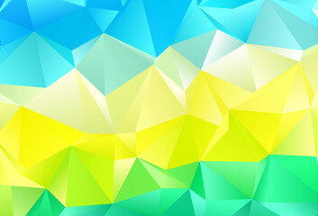 Fototapeta premium Light Blue, Yellow vector blurry triangle template.