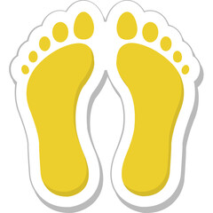 Footprints Colored Vector Icon