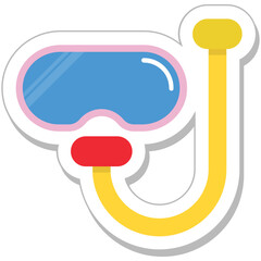 Diving Mask Colored Vector Icon