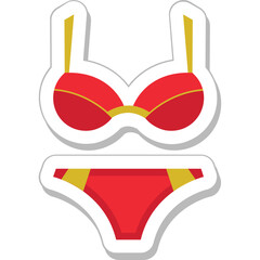 Bikini Colored Vector Icon