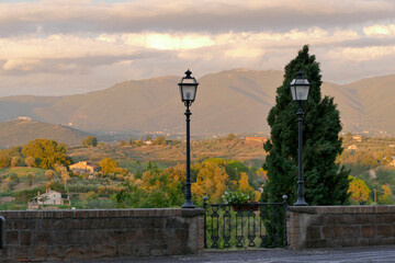 Panorami tipici della sabinia. Lazio, provincia di Rieti