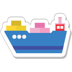 Ship Colored Vector Icon