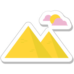 Mountain Colored Vector Icon