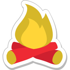 Campfire Colored Vector Icon