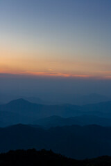 sunrise over mountains