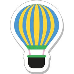 Air Balloon Colored Vector Icon
