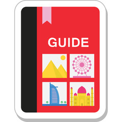 Naklejka premium Guide Colored Vector Icon
