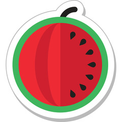 Watermelon Colored Vector Icon