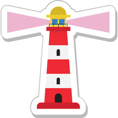 Lighthouse Colored Vector Icon