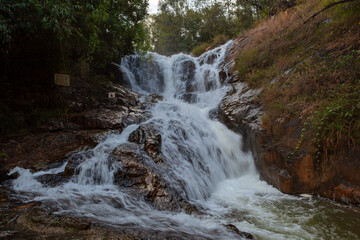 Fototapeta premium Waterfall in the mountains of Vietnam, Dalat province
