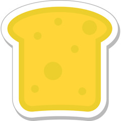 Toast Colored Vector Icon