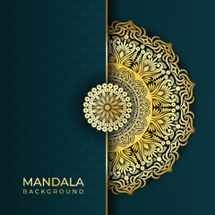 Luxury mandala background with golden decoration