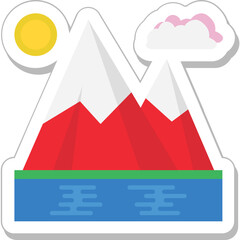 Mountain Colored Vector Icon