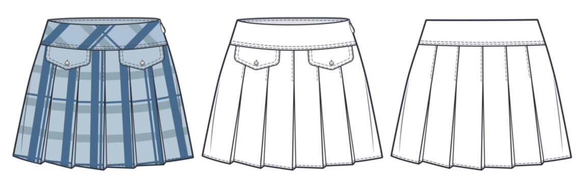 Update 79+ pleated skirt sketch super hot - seven.edu.vn