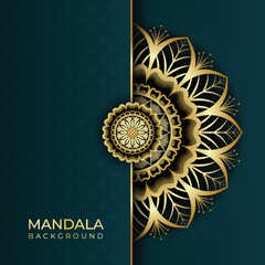 Luxury mandala background with golden decoration