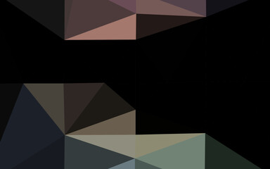 Obraz premium Dark Black vector blurry triangle pattern.