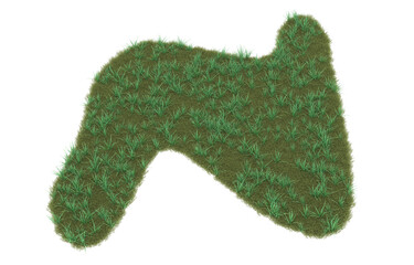 Grass on transparent background. 3d rendering - illustration