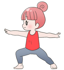 Obraz premium ヨガをする女性