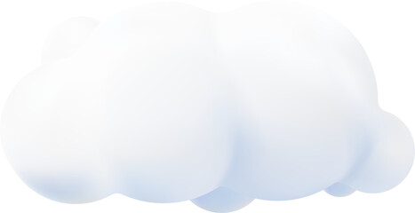 cute cloud cartoon 3d - obrazy, fototapety, plakaty