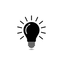 Light bulb icon vector graphics