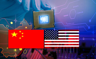 Chip shortage and US-China trade conflict. Global chip shortage crisis and China-United States...