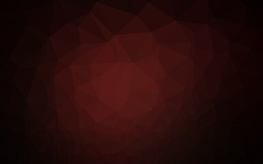 Obraz premium Dark Red vector triangle mosaic texture.