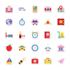 Summer and Holidays Vector Icons 

