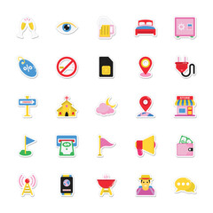 Summer and Holidays Vector Icons 

